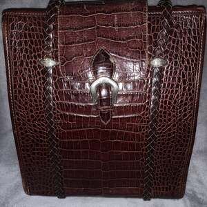 Vintage Brighton Donna Classic Tote Chocolate Croco Leather